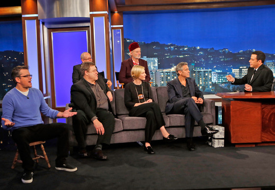 Jimmy Kimmel Live, The Monuments Men Cast Jimmy Kimmel Live, The Monuments Men Cast